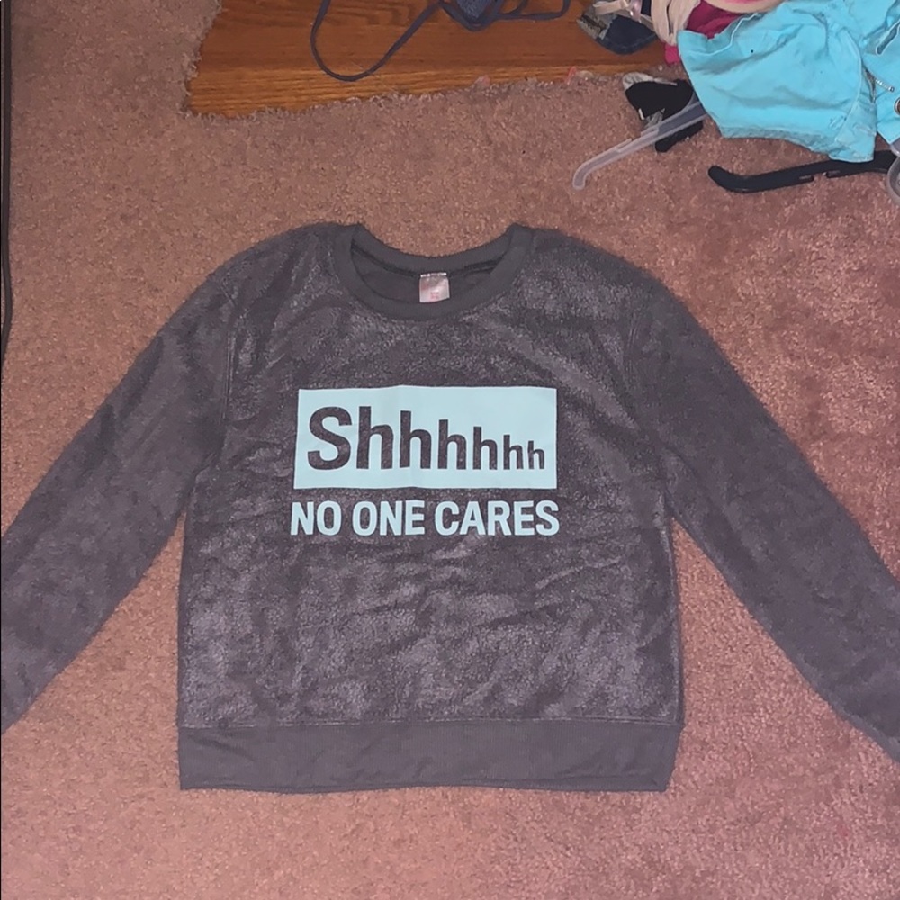 Long sleeve fuzzy top